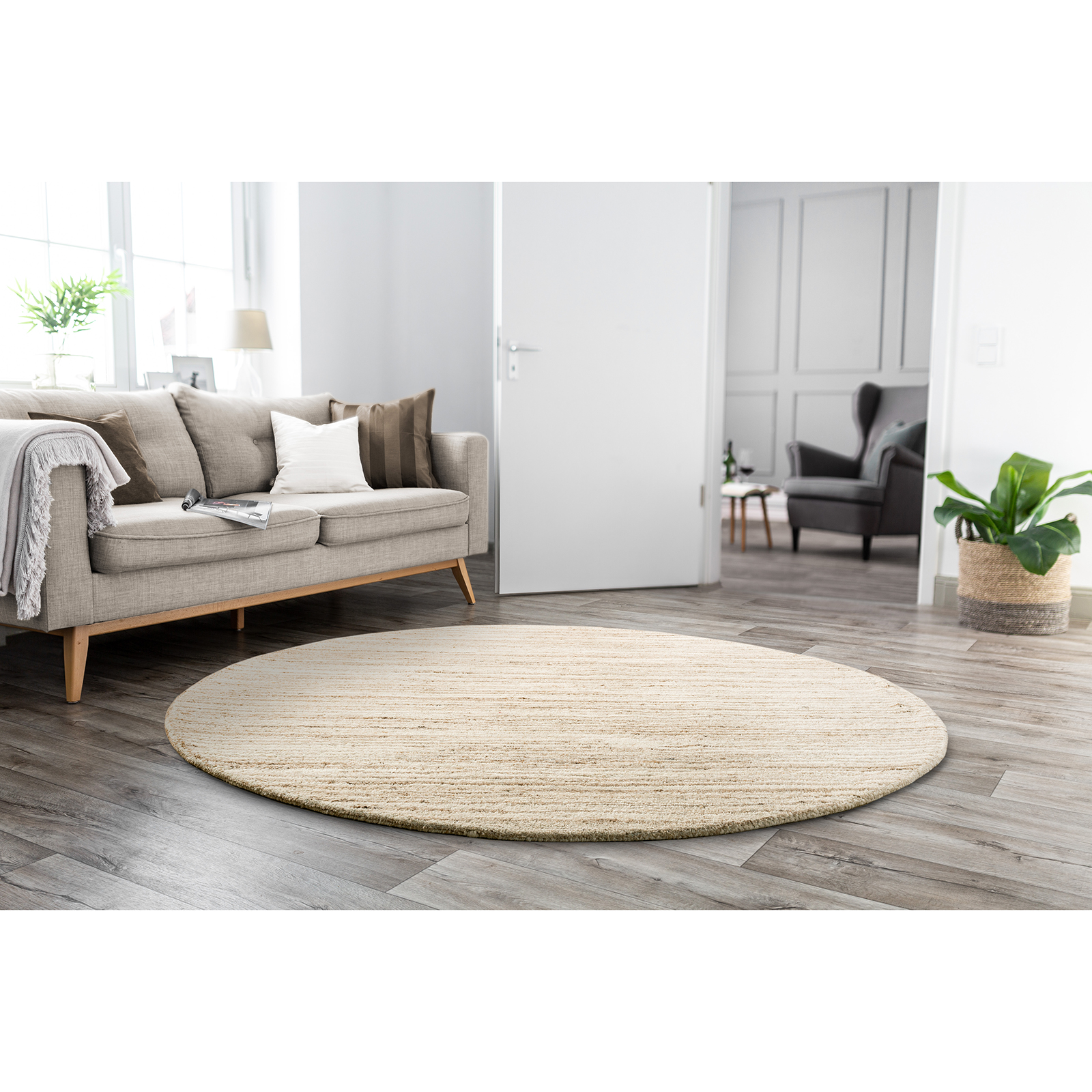 Teppich ROYAL BERBER - beige -rund - 100 cm