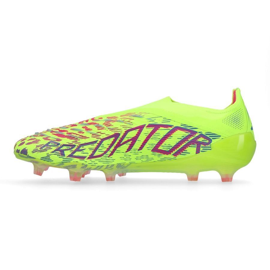 adidas Predator Elite Laceless FG Mystic Victory - Lucid Lemon/Lucid Pink/Blue Fusion