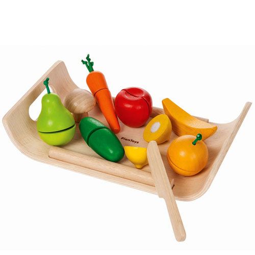 Plan toys speelsnijset fruit en groente