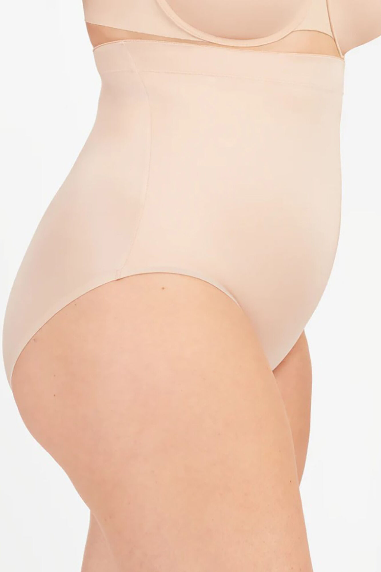 Calcinha modeladora de cintura alta sem costura - nude