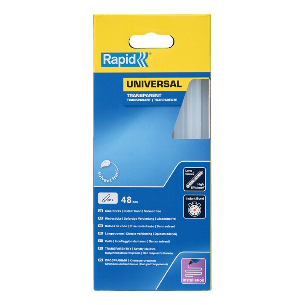 LIMPTRONER RAPID 12MM TRANSPARENT 48-PACK