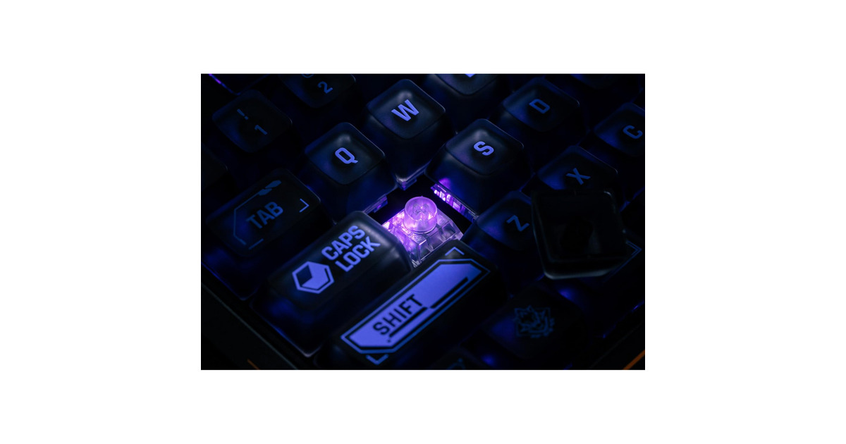 8BitDoRetro 87 Mechanical Keyboard - Mecha BREAK, gaming toetsenbord  (Zwart/blauw, US lay-out, Kailh Box Jellyfish Pro Glaze, TKL, ABS keycaps, Hot-swap, Bluetooth LE 5.0, Wireless 2.4GHz, USB)