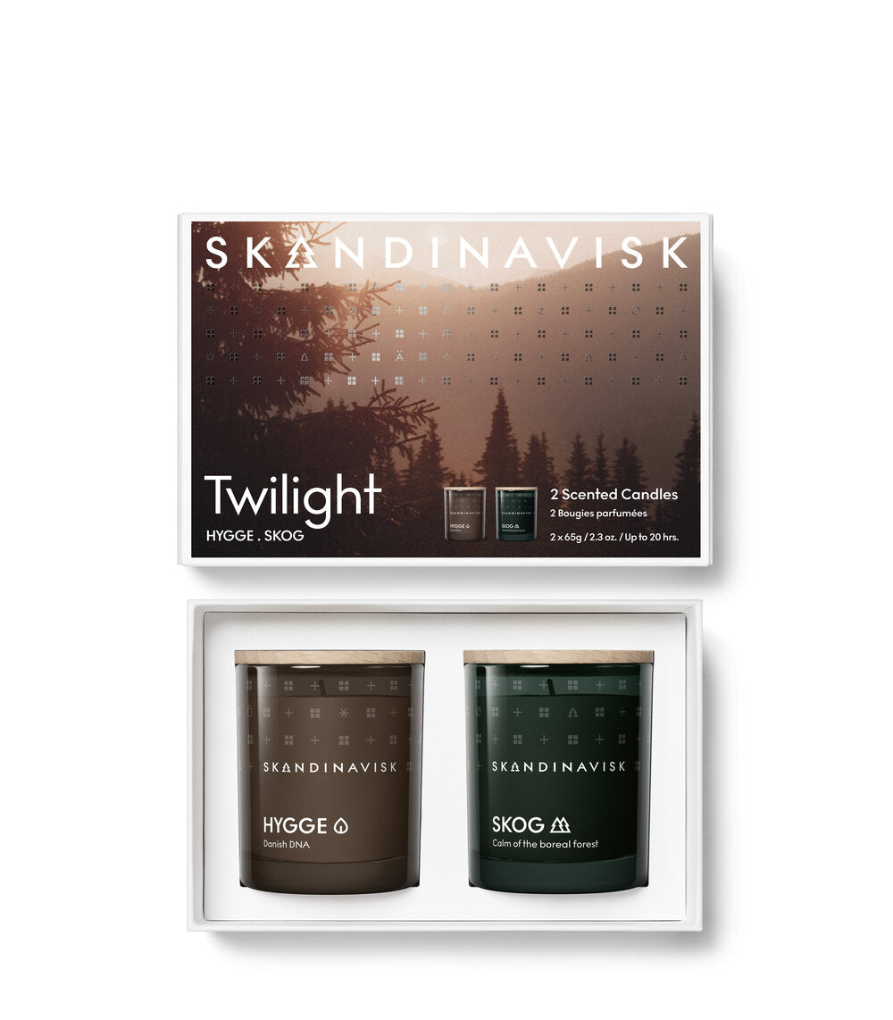 Skandinavisk  Twilight duftlys gaveæske - 2 x 65 g