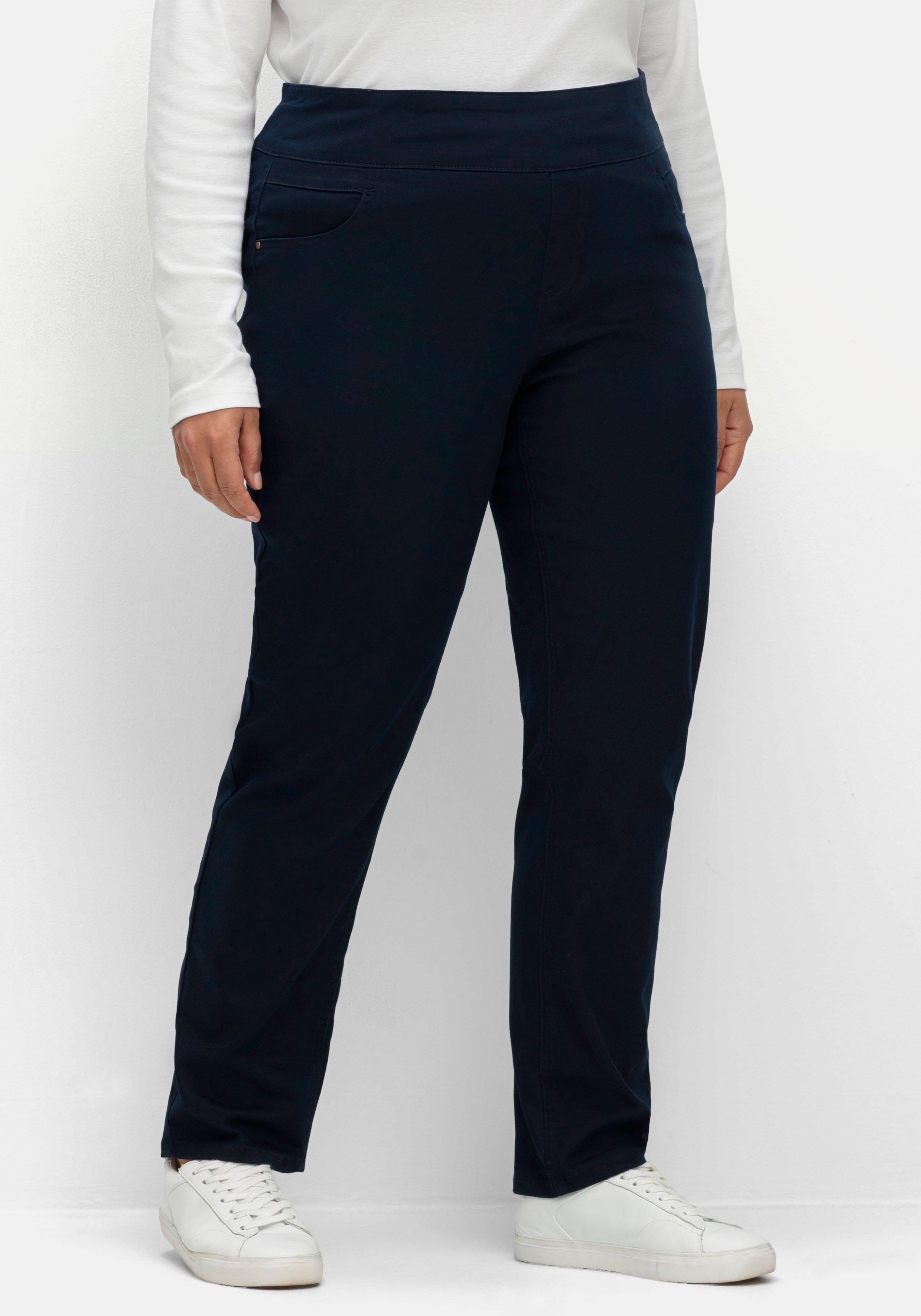 Gerade Hose mit hohem Rundum-Dehnbund