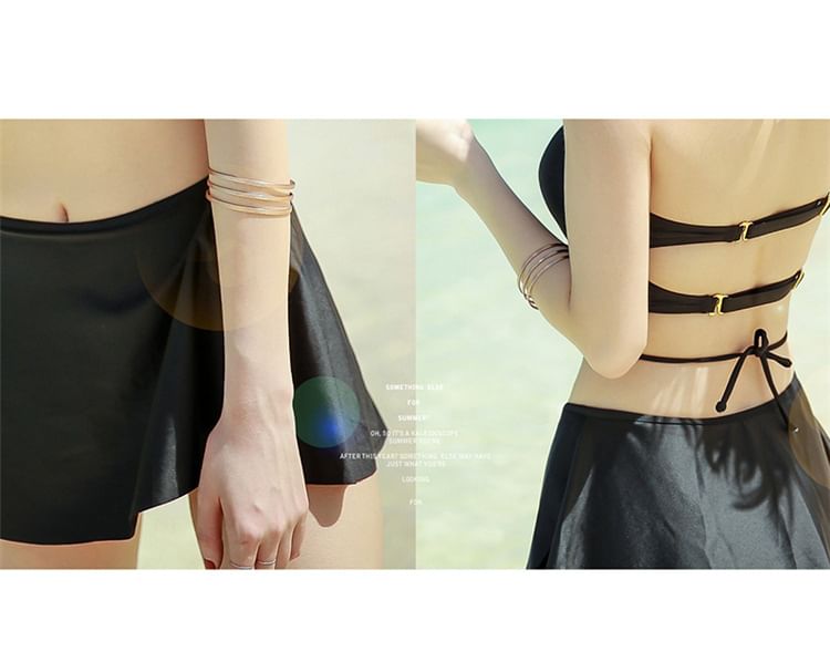 Salanghae - Set: Halter Tankini Top + Zwemrok