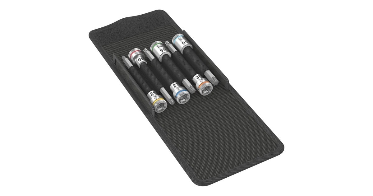 Wera8767 B TORX® HF 1 Zyklop Bitdoppen set TORX dopsleutel  (6-delig, met vasthoudfunctie, 3/8