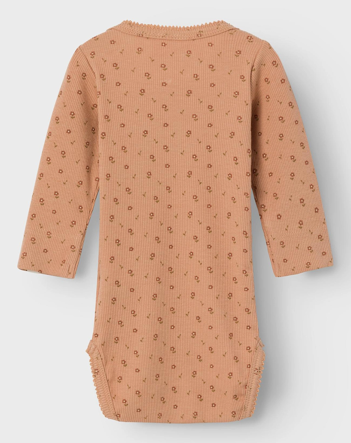 Langarmbody NBFGAGO LIL FLOWERS in nougat