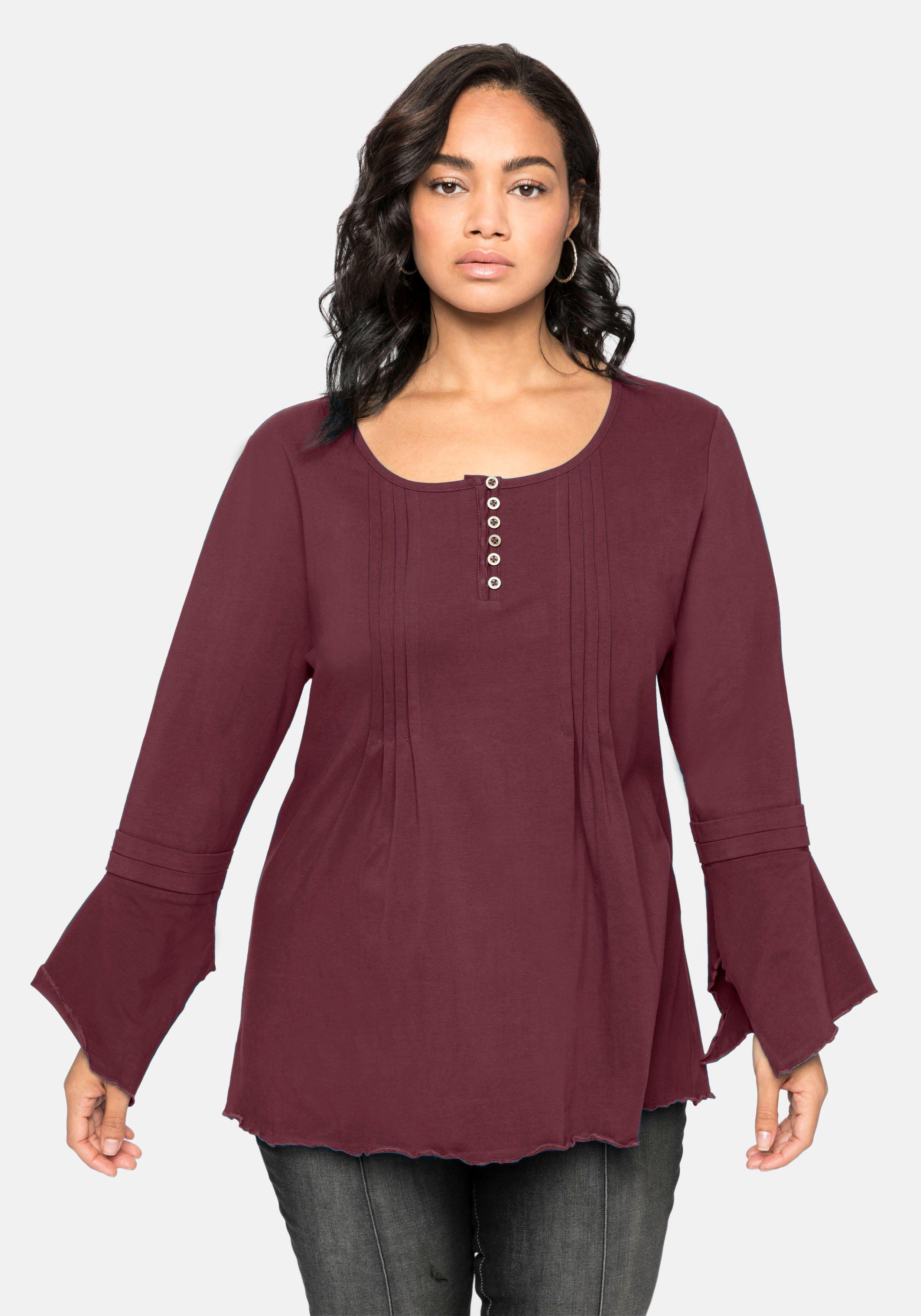Langarmshirt mit Ärmeln in Zipfelform