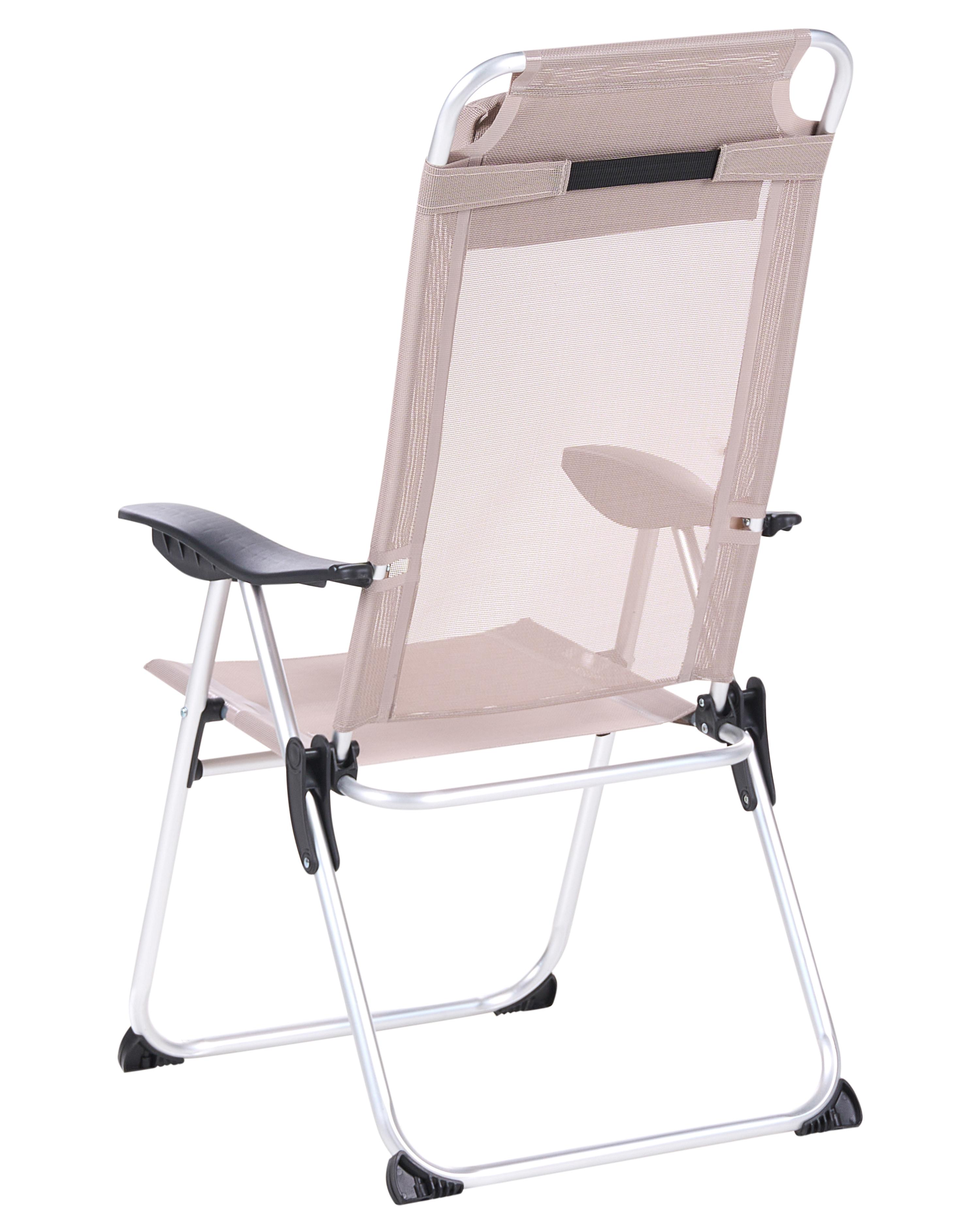 Set van 2 tuinstoelen ASINE inklapbaar Metaal Beige
