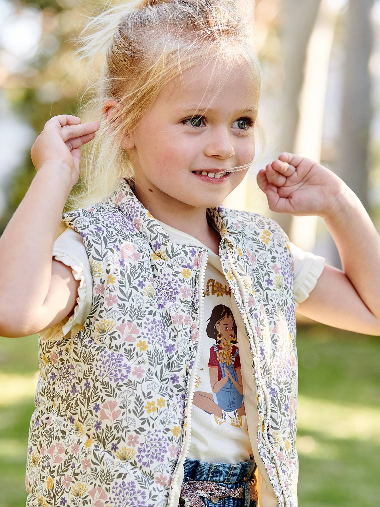 Parka 3 em 1 para meninas, ideal para meia-estação, rosa-maquiagem.