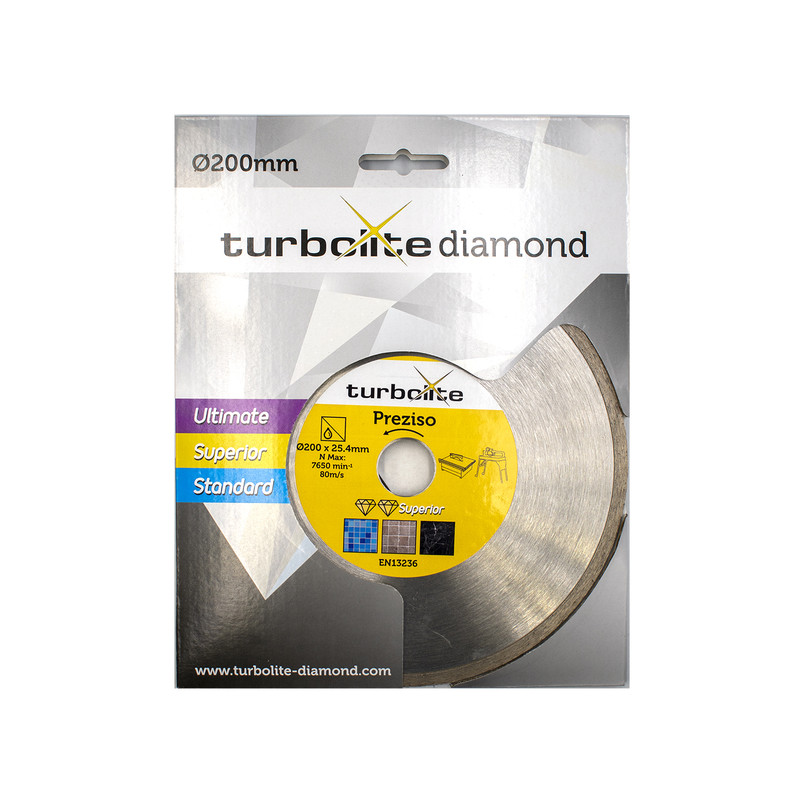 Turbolite Superior Preziso diamantschijf tegels 200x25,4x2,6mm