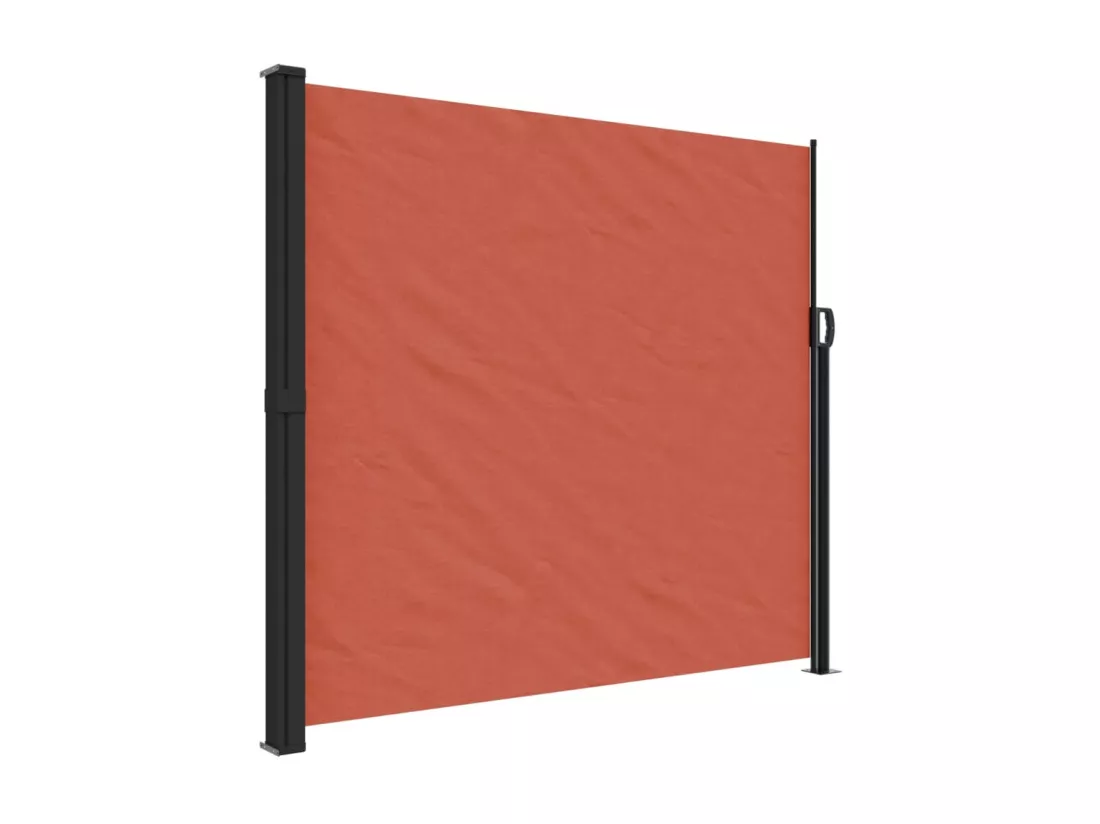 Auvent latéral rétractable terre cuite 180x600 cm