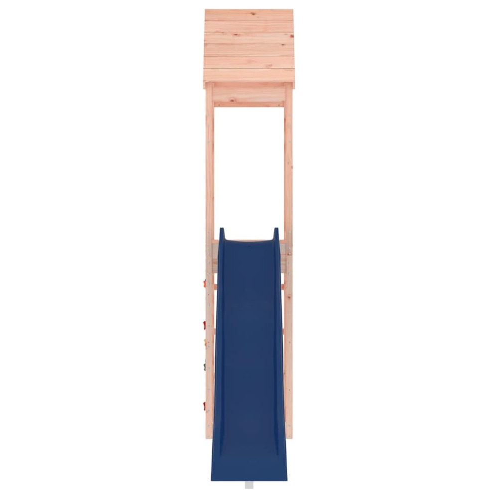 Aire de jeux d'extérieur balançoires toboggan portiques robuste jeux jardin 55 x 281 x 264 cm bois massif de douglas 02_00046