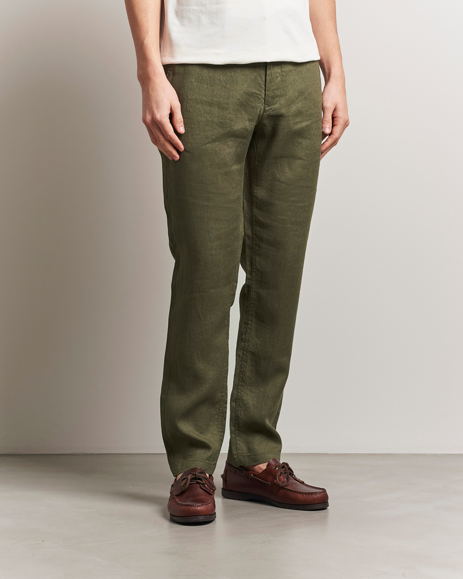 GANT Relaxed Linen Drawstring Pants Juniper Green