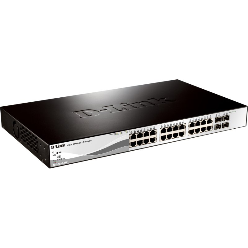D-Link DGS-1210-28P Géré L2 Gigabit Ethernet (10/100/1000) Connexion Ethernet, supportant l'alimentation via ce port (PoE) 1U