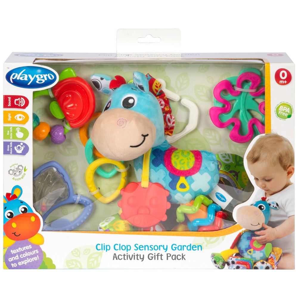 Playgro Clip Clop Sinnesgarten Neugeborenen-Geschenkset