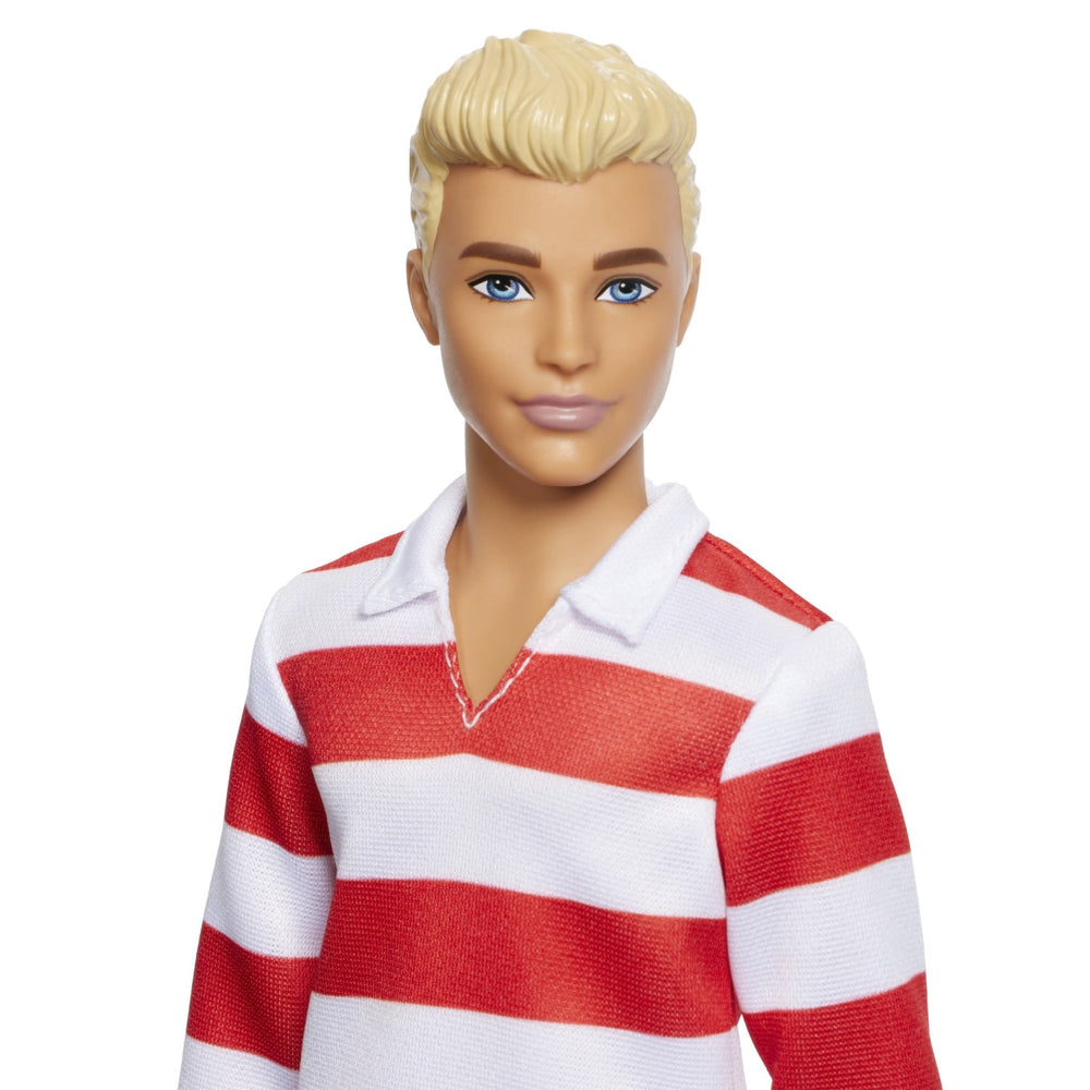 Køb Barbie® Fashionista Ken Dukke Rød & Hvid Striber
