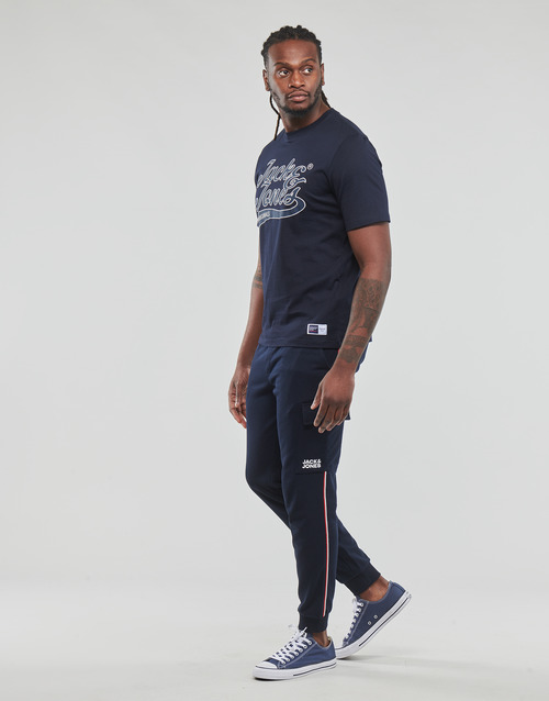 Jack & Jones - JORTREVOR UPSCALE SS TEE CREW NECK - Marine