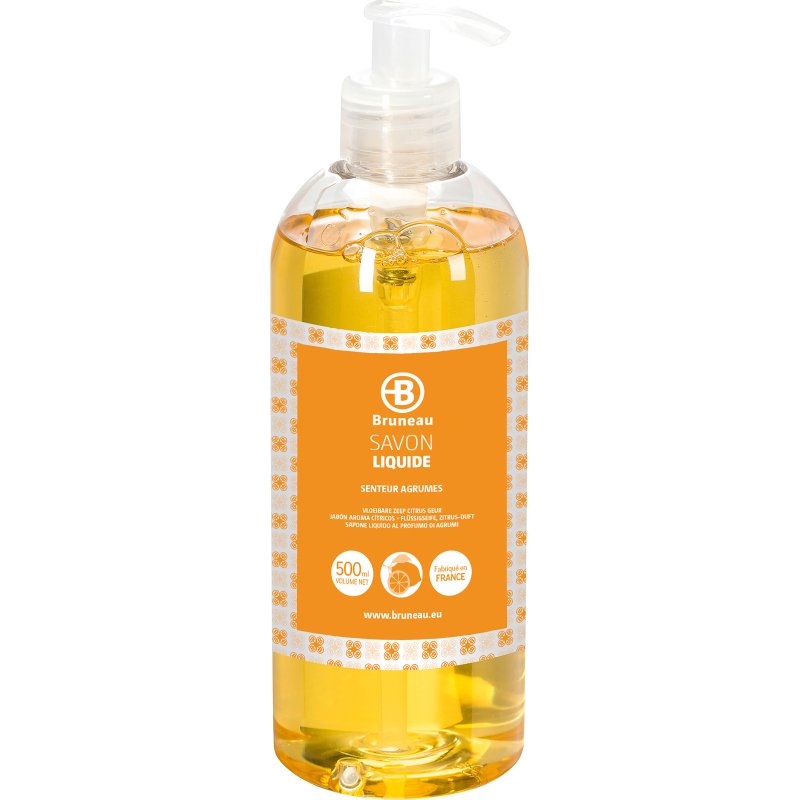 Savon liquide Bruneau Agrumes - Flacon de 500 ml