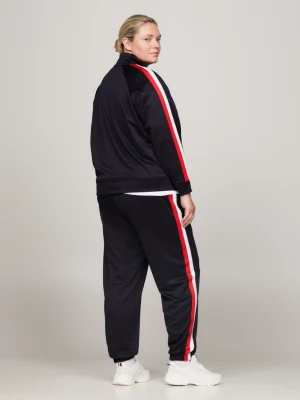 Moletom Curve Sport Global Stripe com meio zíper