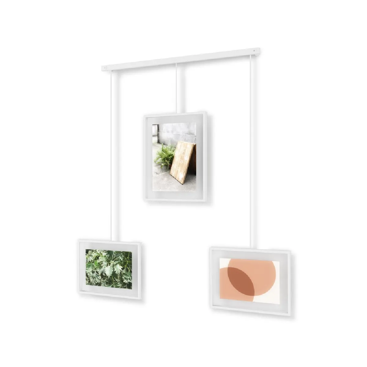 UMBRA Porte photos escalier 3 cadres Exhibit blanc