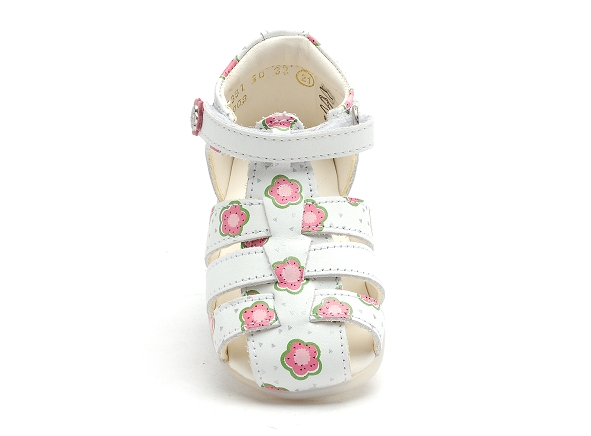 Kickers nu pieds bebe bigflo blanc