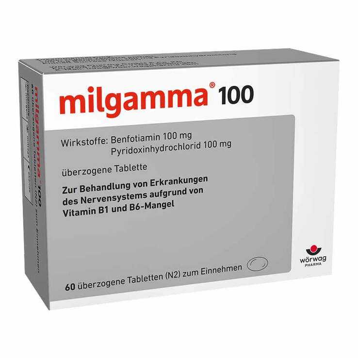 milgamma® 100 mg Vitamin B1 + Vitamin B6 Tabletten, 60 St