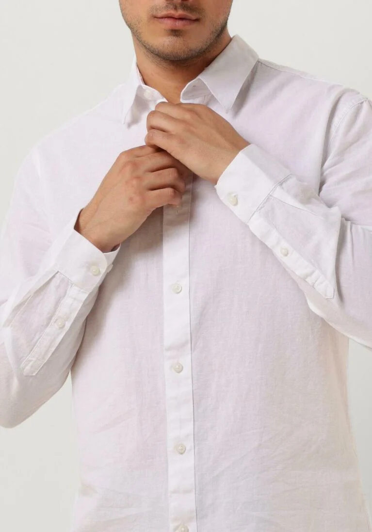 SELECTED HOMME witte selected homme klassiek overhemd slhslimnew-linen shirts ls classic w