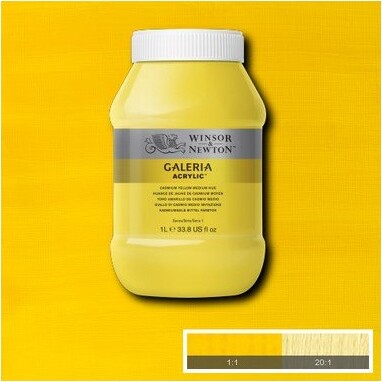 Winsor & Newton - Galeria Akrylmaling - Cadmium Yellow Medium Hue 1000 ML
