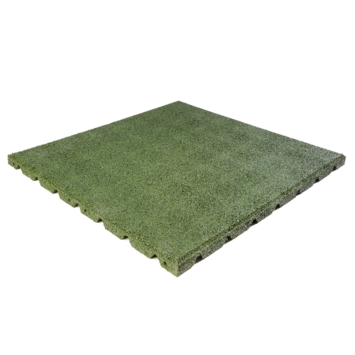 Rubber tegel Groen 40x40x2,5 cm