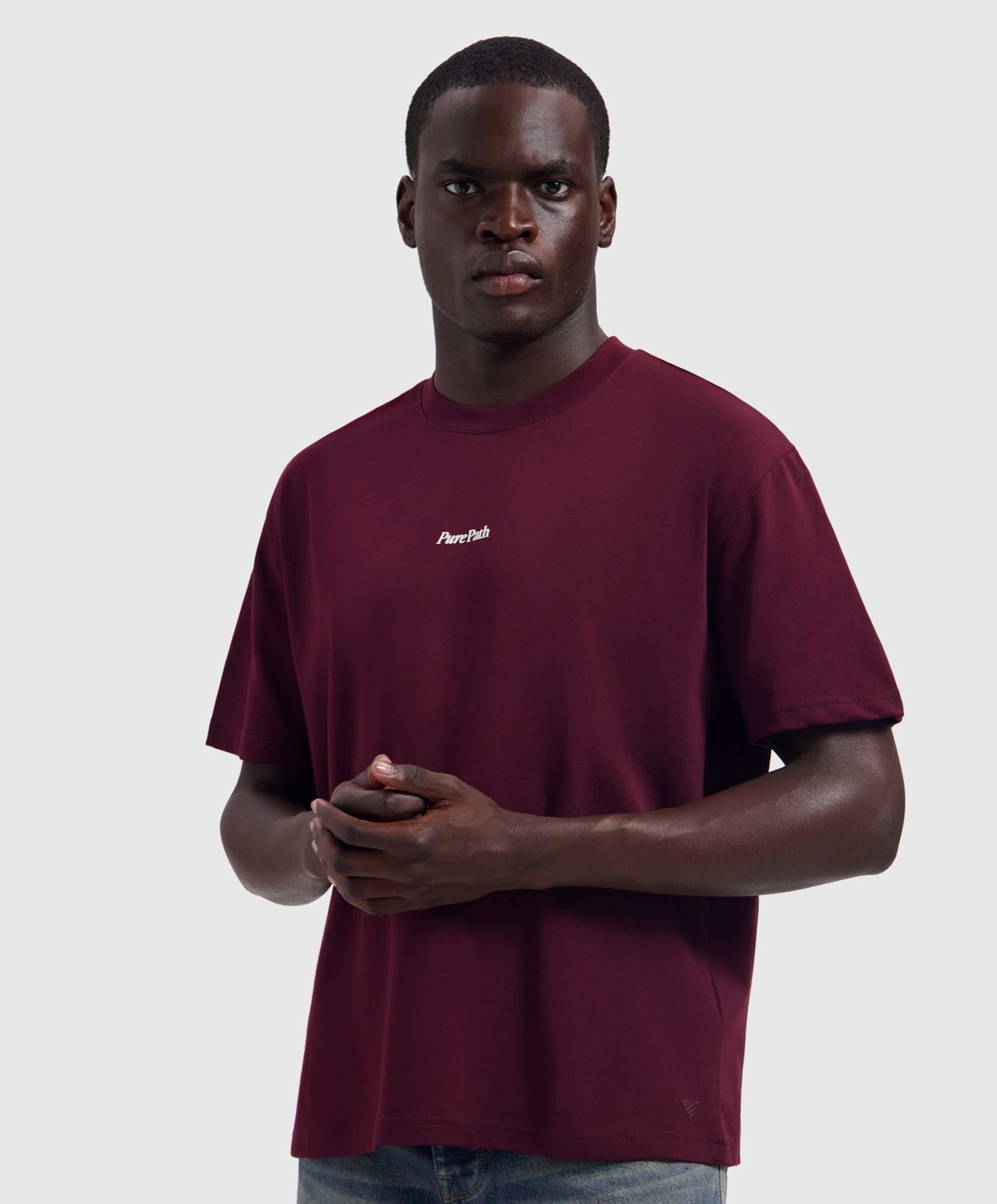 Pure Path Heren T-shirt bordeaux