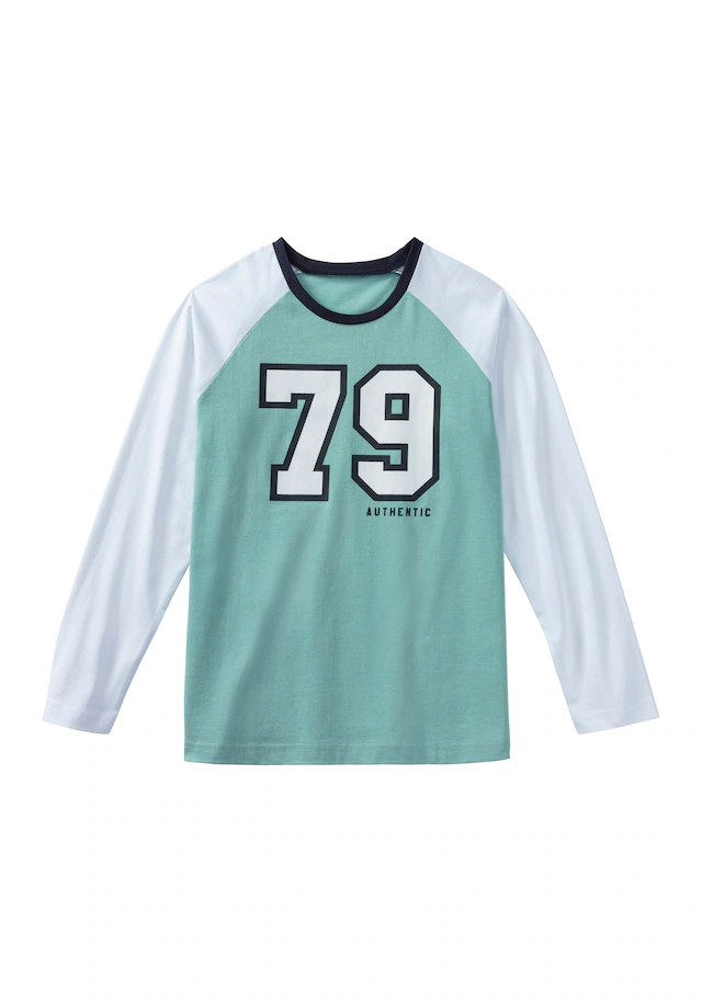 AUTHENTIC LE JOGGER Pyjama 1 Stück, 2 tlg. Schlafanzug mit grossem College-Print vorn