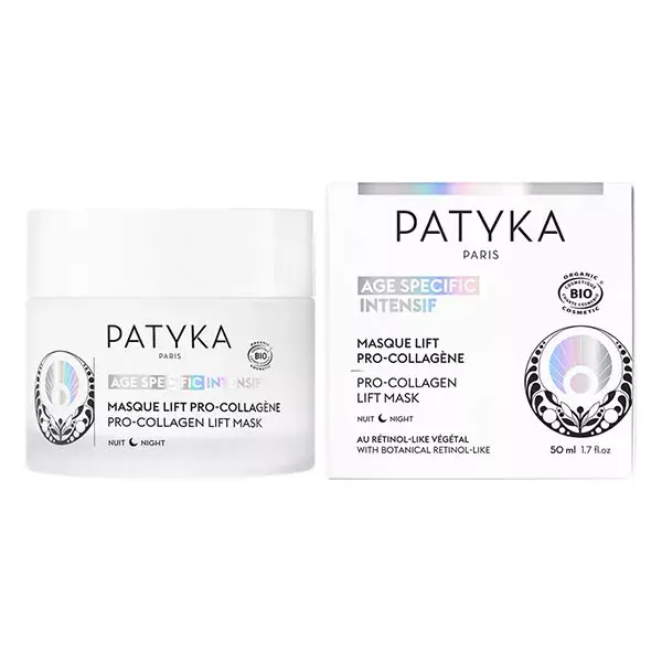 Patyka Rides et Fermeté Masque Lift Pro-Collagène Nuit Bio 50ml