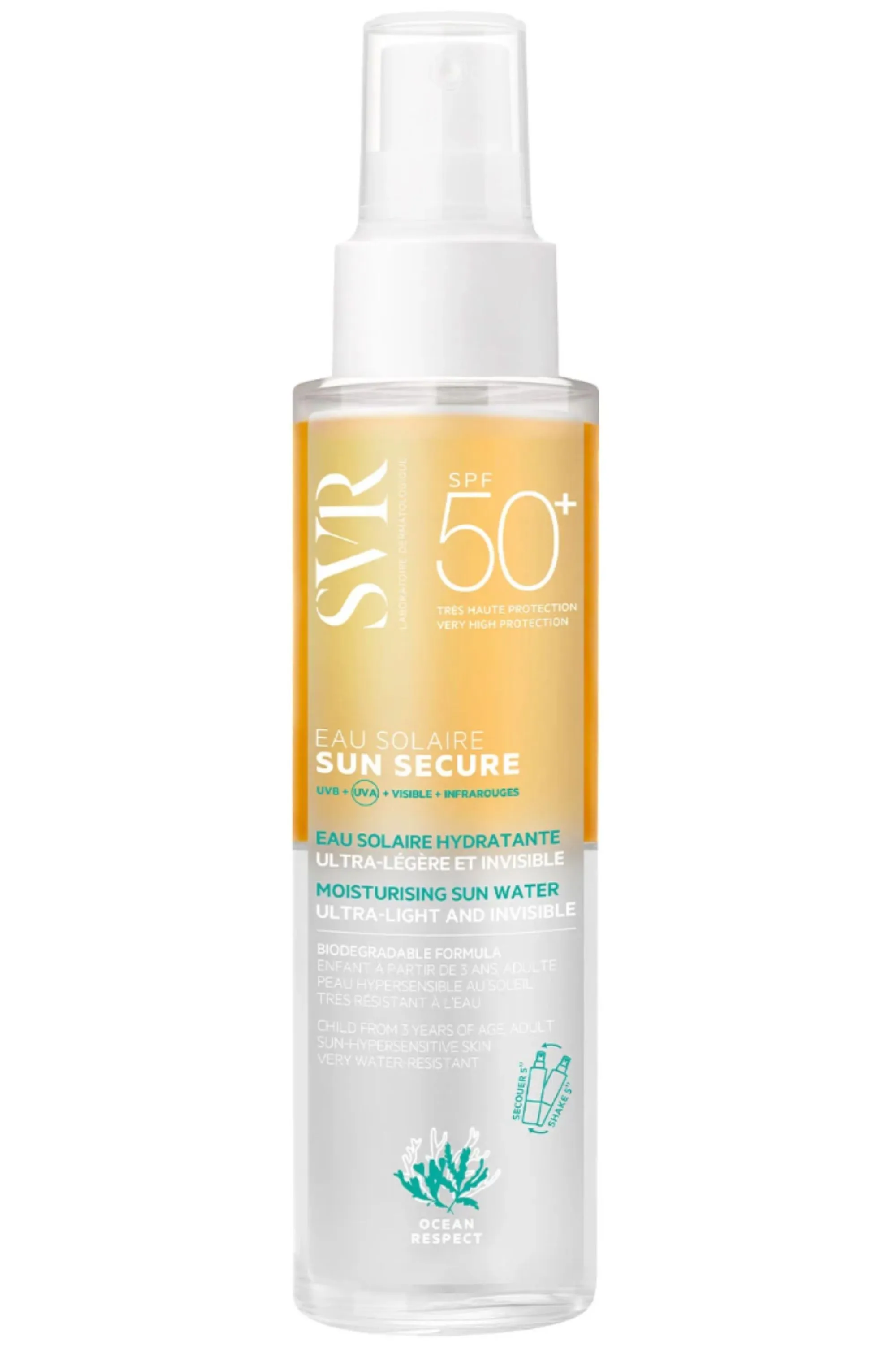 SVR Eau solaire SPF50 protectrice biodégradable-100 ml
