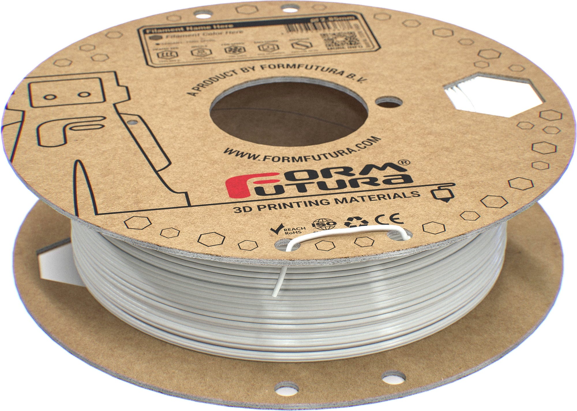 FormFutura  Python Flex TPU 90A White, 1,75 mm / 500 g    Flexibles Filament mit 90A-Shore-Härte