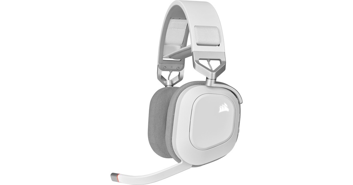 CorsairHS80 RGB WIRELESS over-ear gaming headset  (Wit, Pc, PlayStation 4, PlayStation 5)