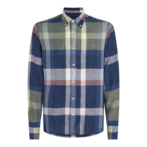 Tommy Hilfiger Multi Check Skjorte, Carbon Navy/Multi, XXL