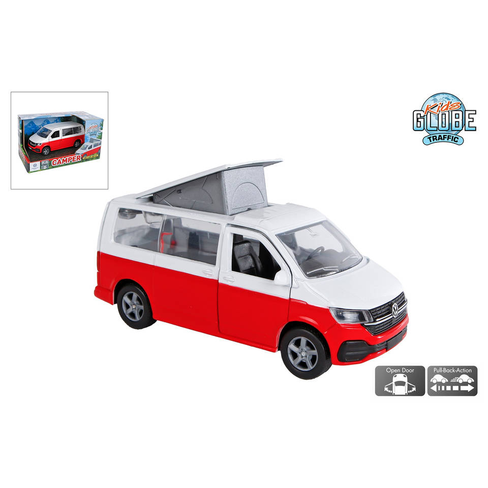 Kids Globe Traffic pull back Volkswagen Transporter Camper