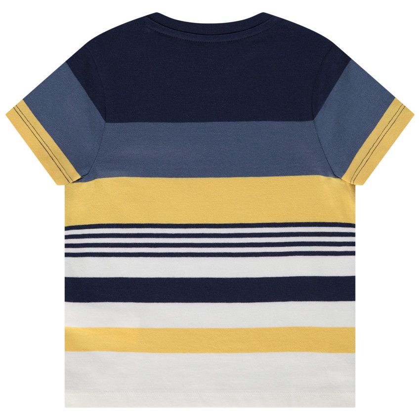 T-shirt manches courtes en jersey avec rayures pour bébé garçon - Jaune