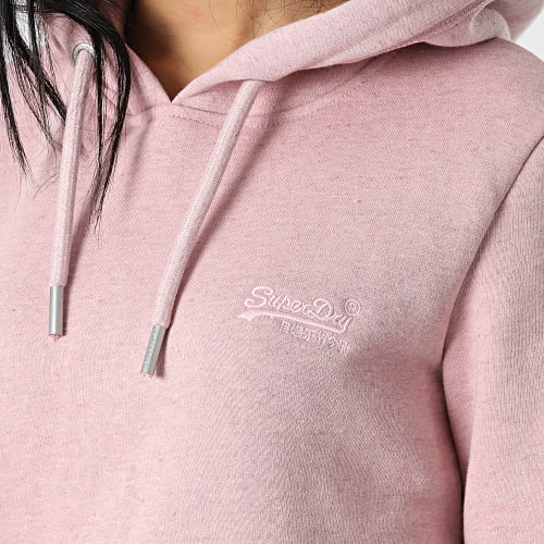 Sweat Capuche Vintage Logo Embroidery W2011785A Rose Chiné