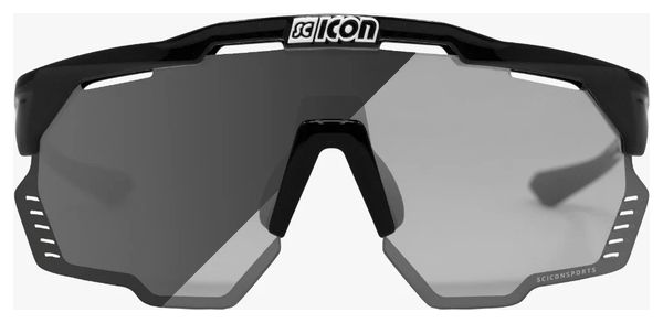 Lunettes SCICON Aeroshade Kunken Noir Brillant / Photochromique Gris Miroir