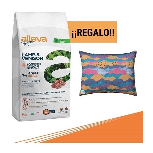 Promoção: Ração Alleva Holistic Adult para cães + Cama Gobak para cães (Sabor Cordeiro)