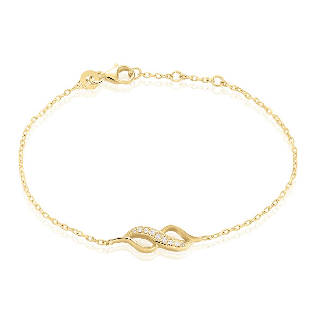 Bracelet Ishaae Plaqué Or Jaune Oxyde De Zirconium
