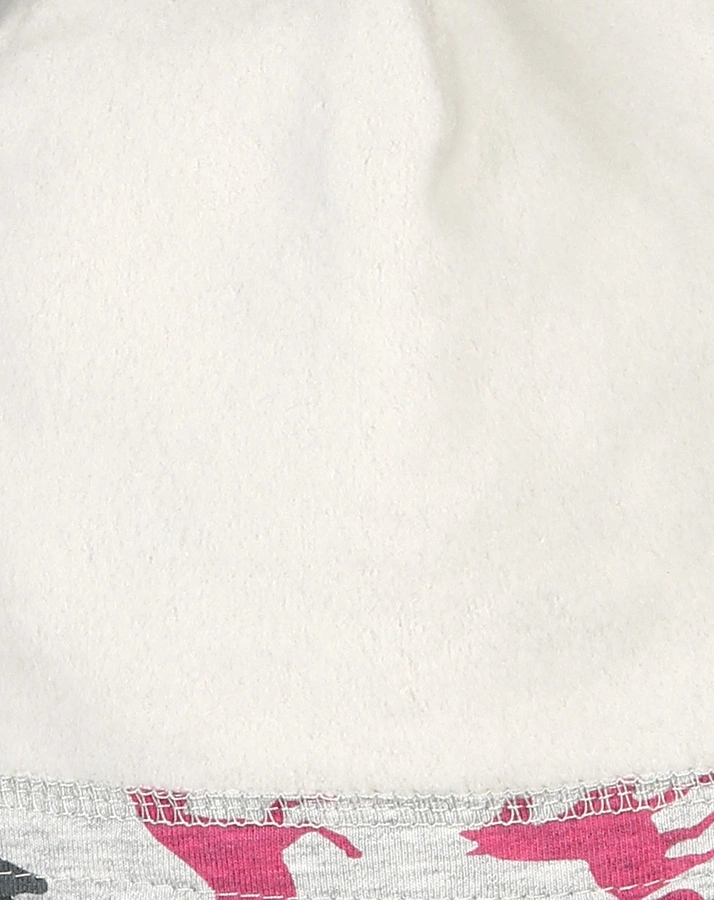 Jersey-Beanie PFERDE gefüttert in grau melange