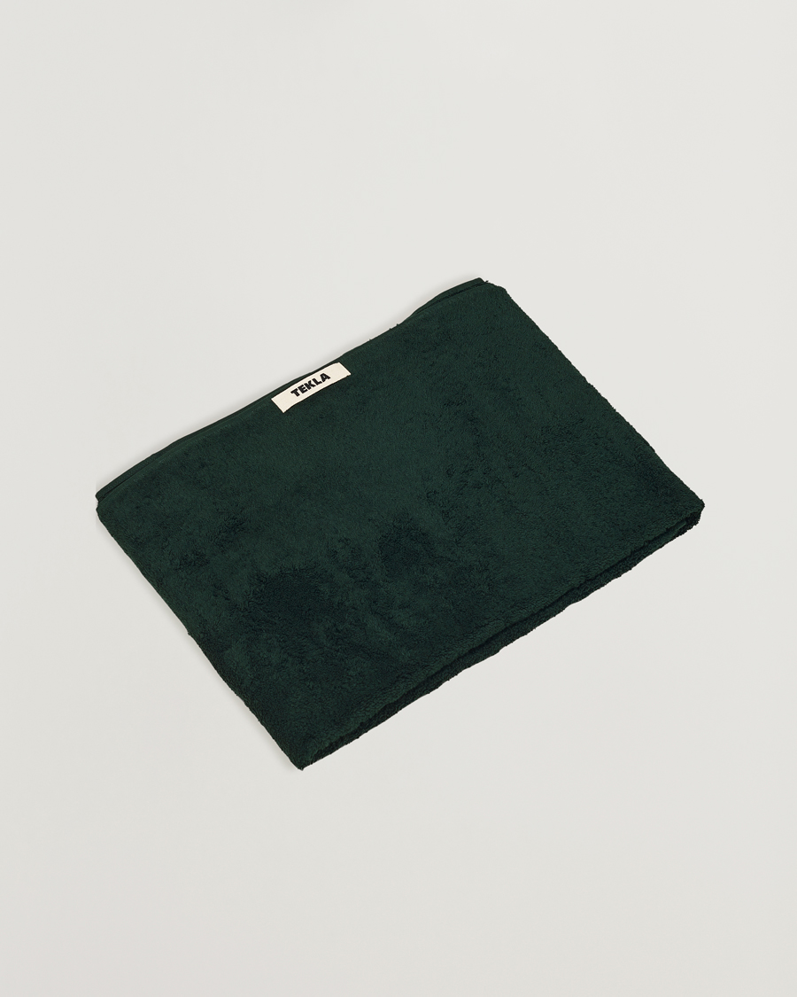 Tekla Organic Terry Bath Towel Forest Green