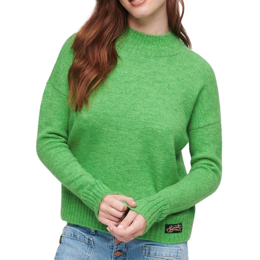 Superdry Pull Vert Femme Superdry Essential