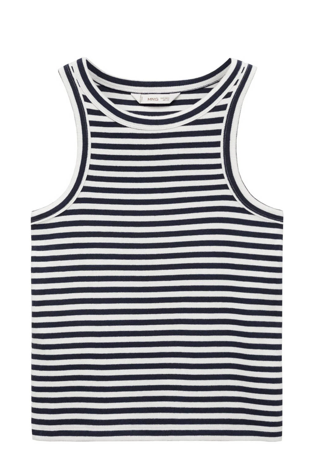 MANGO TEEN gestreeptetop donkerblauw/wit