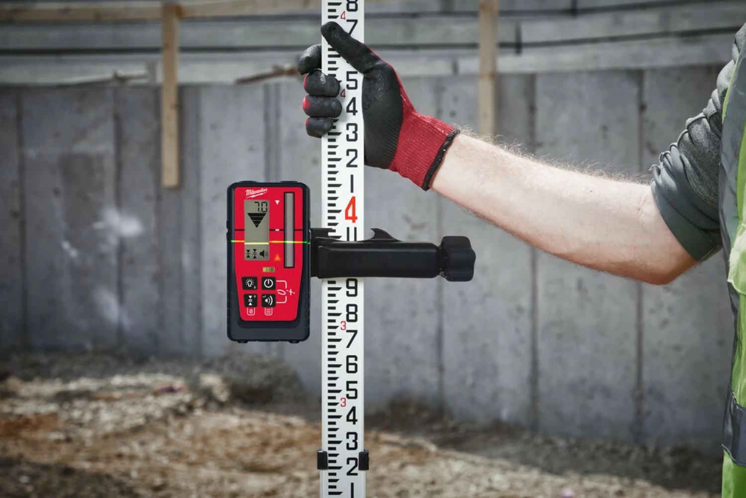 Milwaukee LDR100 Laserontvanger LRD100 - 100m - Rood/Groen - IP67