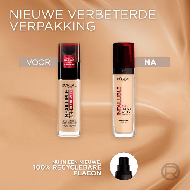 L'Oréal Paris Infaillible 32HR Fresh Wear 10 Foundation met SPF25 30 ML