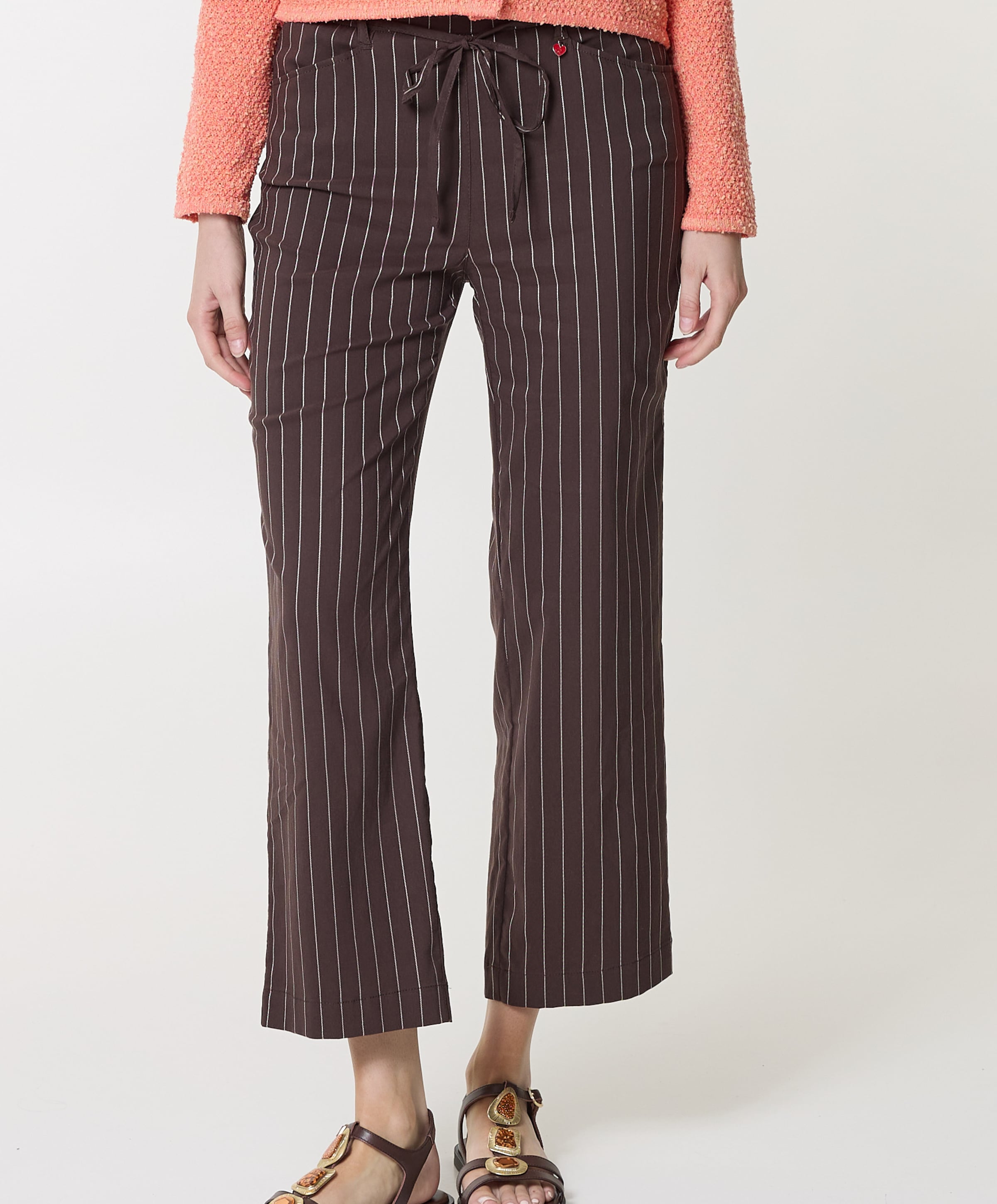 Relaxed by Toni Scarlet Wide Leg 6/8 dames broek bruin